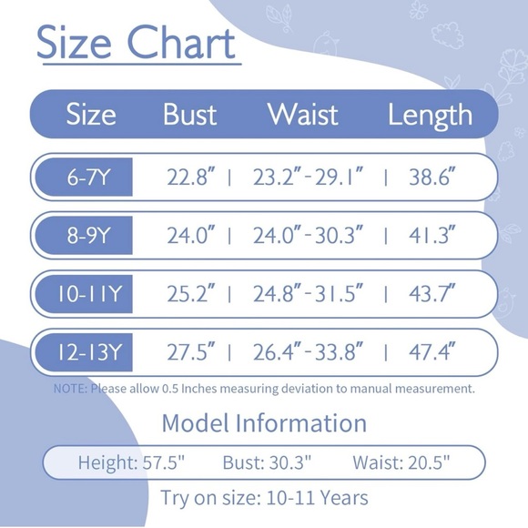 Girls' Swiss Dot Dress Short Sleeve Pleated A-Line Elastic Waist - Picture 6 of 6